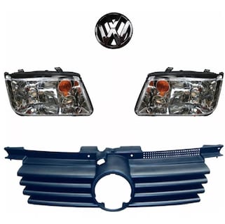 Foto 1 | Foto 1 | Faros Y Parrilla Jetta A4 Ambar 99-07 Con Emblema