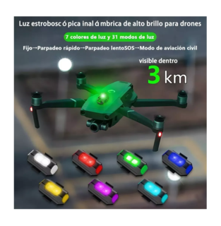 Foto 3 | Foto 3 | Mini Luz Led Estroboscópica para Moto Dron 10 Piezas Negro
