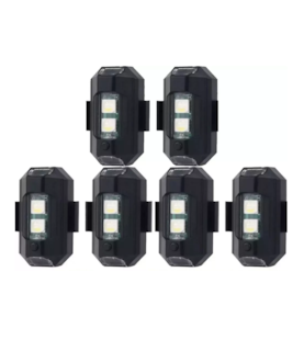 Foto 1 | Foto 1 | Luces Led De 7 Colores Para Moto, Dron Y Avión (6 Unidades). Negro