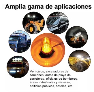 Foto 2 | Foto 2 | Torreta Led Ambar 30led Estrobo Para Montacargas Universal Amarillo