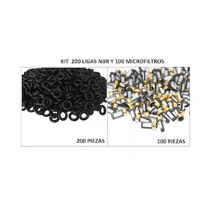 Foto 2 | Foto 2 | Microfiltros y Ligas para Inyectores Eo Safe Imports ESI-10924 Multicolor 300 Piezas