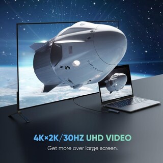 Foto 5 | Foto 5 | Hub Usb Ugreen 70410 color Gris 6 en 1 4k Hdmi Tf/sd 5 Gbps Mac Style Usb C
