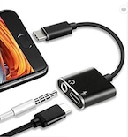 Adaptador para Audífonos Genérico color Negro con Entrada Tipo C