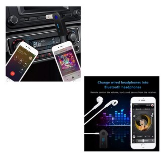 Foto 2 | Foto 2 | Adaptador Auxiliar Belug Negro con Bluetooth para Auto