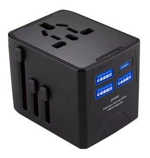 Foto 1 | Foto 1 | Enchufe Adaptador Universal De Viaje 3 USB + 1 Tipo C 4 Modos Negro