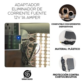 Foto 4 | Foto 4 | Adaptador Eliminador Fuente Cargador Conector 12v 1a Amperes 12w De Potencia Cable Largo Conexión 110v Ac Ideal Para Tiras Leds