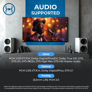 Foto 6 | Foto 6 | Conmutador Matricial Hdmi Orei 8k Earc 4x2 Con Extractor De Audio - Venta Internacional.