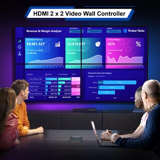 Foto 4 | Foto 4 | Controlador De Pared De Vídeo Portta Hdml 2x2 4k Con 11 Modos Rs232 - Venta Internacional.