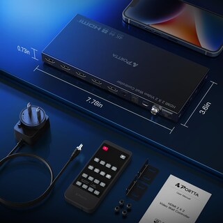 Foto 7 | Foto 7 | Controlador De Pared De Vídeo Portta Hdml 2x2 4k Con 11 Modos Rs232 - Venta Internacional.