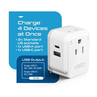 Foto 3 | Foto 3 | Adaptador De Corriente Set De Viaje Ceptics South Africa Con Usb Pd 20w - Venta Internacional.