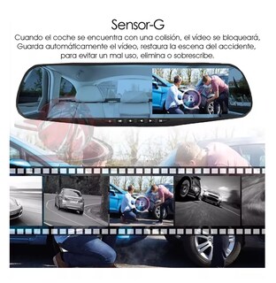 Foto 2 | Foto 2 | Espejo Retrovisor Doble Cámara Frente Reversa Negro