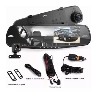 Foto 5 | Foto 5 | Espejo Retrovisor Lab.g Doble Cámara Frente Reversa, Negro