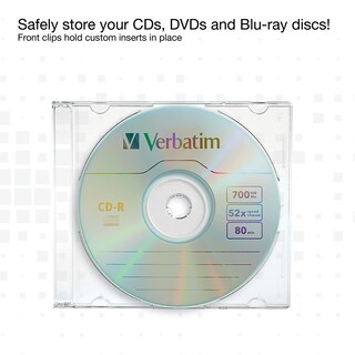 Foto 4 | Foto 4 | Estuches De Almacenamiento De Discos Verbatim Cd Dvd Blu-ray Slim, Paquete De 50 - Venta Internacional.