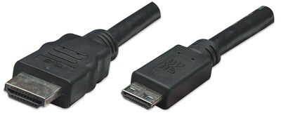 Foto 1 | Foto 1 | Cable de Mini HDMI a HDMI de Alta Velocidad Manhattan 304955 color Negro 1.8 m