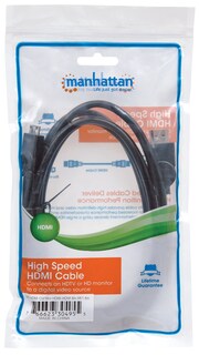 Foto 2 | Foto 2 | Cable de Mini HDMI a HDMI de Alta Velocidad Manhattan 304955 color Negro 1.8 m