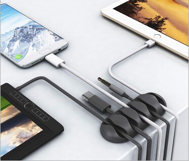 Foto 3 | Foto 3 | Venta Internacional - Organizador De Cables Ohill Desk, 24 Unidades, Color Negro