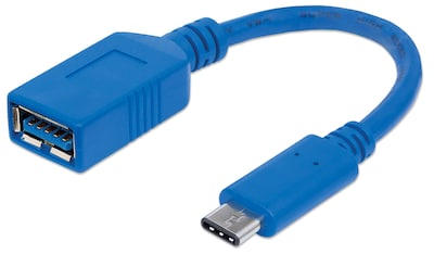 Foto 1 | Foto 1 | Cable Usb-c Para Dispositivos De Súper Velocidad Azul Manhattan 15cm