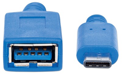 Foto 3 | Foto 3 | Cable Usb-c Para Dispositivos De Súper Velocidad Azul Manhattan 15cm