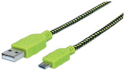 Foto 1 | Foto 1 | Cable Micro-b Usb De Alta Velocidad Manhattan 394062 Negro/verde 1m