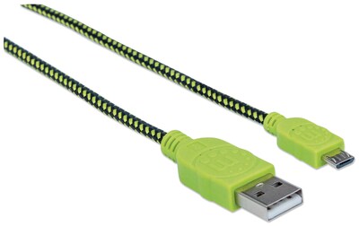 Foto 2 | Foto 2 | Cable Micro-b Usb De Alta Velocidad Manhattan 394062 Negro/verde 1m