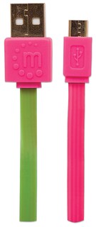 Foto 4 | Foto 4 | Cable Micro-b Usb De Alta Velocidad Manhattan 391443 Rosa/verde 1m