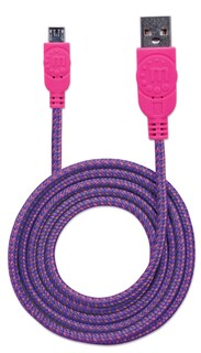 Foto 5 | Foto 5 | Cable USB Micro-B de Alta Velocidad Manhattan 352758 Rosa 1 m