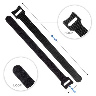 Foto 3 | Foto 3 | Bridas Reutilizables Oneleaf 80 Unidades Ajustables 15 Cm Negras- Venta Internacional