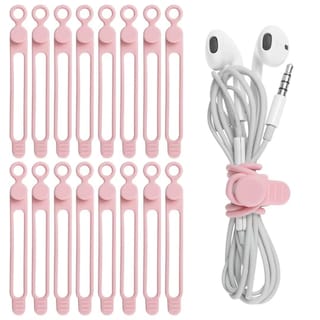 Foto 1 | Foto 1 | Organizador De Cables De Silicona Nearockle, 16 Unidades, Color Rosa - Venta Internacional.