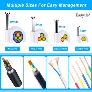 Foto 2 | Foto 2 | Clips Para Cables Easytle, Paquete De 200 Unidades (4 Mm, 6 Mm, 8 Mm, 10 Mm) - Venta Internacional.