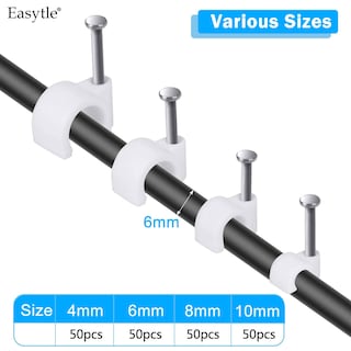 Foto 3 | Foto 3 | Clips Para Cables Easytle, Paquete De 200 Unidades (4 Mm, 6 Mm, 8 Mm, 10 Mm) - Venta Internacional.