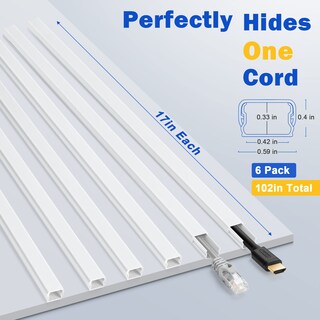 Foto 2 | Foto 2 | Cord Hider Zhiyo Cmr06 Para 1 Cable, Cable De 2,6 M, Pvc Blanco - Venta Internacional.