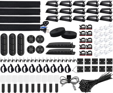 Foto 1 | Foto 1 | Kit De Gestión De Cables Soulwit 200 Manguitos, Clips Y Bridas Para Cables - Venta Internacional.