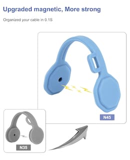 Foto 2 | Foto 2 | Organizador De Bridas Y Clips Para Cables Grodoe, Magnético De Silicona, 8 Unidades - Venta Internacional.