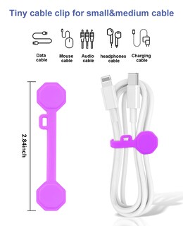 Foto 3 | Foto 3 | Organizador De Bridas Y Clips Para Cables Grodoe, Magnético De Silicona, 8 Unidades - Venta Internacional.