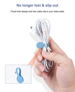 Foto 4 | Foto 4 | Organizador De Bridas Y Clips Para Cables Grodoe, Magnético De Silicona, 8 Unidades - Venta Internacional.