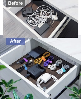 Foto 5 | Foto 5 | Organizador De Bridas Y Clips Para Cables Grodoe, Magnético De Silicona, 8 Unidades - Venta Internacional.