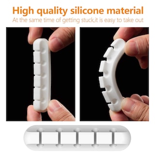 Foto 6 | Foto 6 | Organizador de Cables Tviewsmart Blanco Paquete de 5 - Venta Internacional