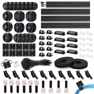 Foto 1 | Foto 1 | Kit Organizador De Gestión De Cables Hebba 173 Piezas Con Funda Para Cables - Venta Internacional