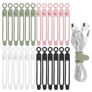 Foto 1 | Foto 1 | Organizador de Cables Nearockle Silicona 24 Piezas 4 Colores - Venta Internacional