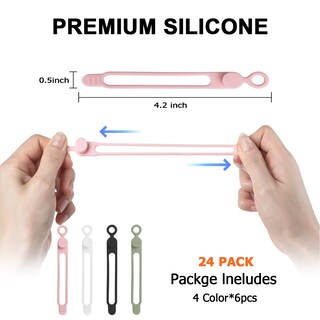 Foto 2 | Foto 2 | Organizador de Cables Nearockle Silicona 24 Piezas 4 Colores - Venta Internacional