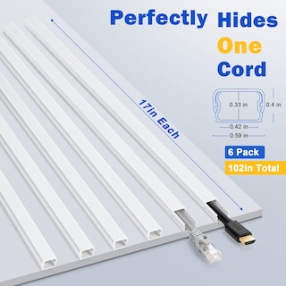 Foto 2 | Foto 2 | Ocultador de Cables Zhiyo Cmr06 para 1 Cable, Cable De 2.6 M PVC Blanco - Venta Internacional