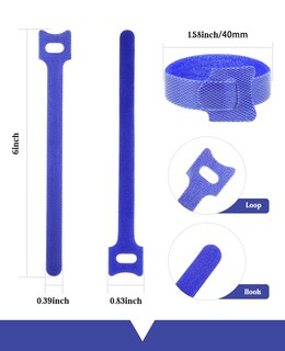 Foto 4 | Foto 4 | Organizador De Cables Grodoe, Cable Colorido, 120 Piezas, 15 Cm, Correa De Cable - Venta Internacional.