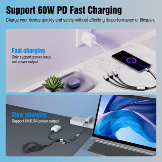 Foto 2 | Foto 2 | Adaptador Divisor Usb C Timovo Usb-c Macho A 2 Usb-c Hembra Y 1 Usb-a Hembra - Venta Internacional.