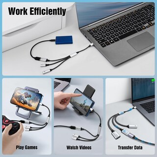 Foto 4 | Foto 4 | Adaptador Divisor Usb C Timovo Usb-c Macho A 2 Usb-c Hembra Y 1 Usb-a Hembra - Venta Internacional.