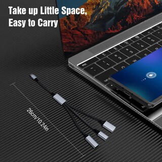 Foto 7 | Foto 7 | Adaptador Divisor Usb C Timovo Usb-c Macho A 2 Usb-c Hembra Y 1 Usb-a Hembra - Venta Internacional.