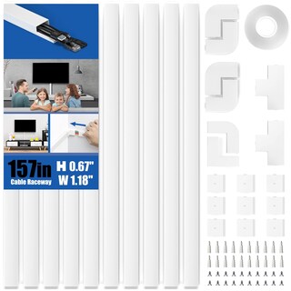 Foto 1 | Foto 1 | Corrector De Cables Cord Cover Raceway Kit Delamu, Pintable, 4 M - Venta Internacional.