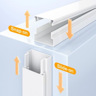 Foto 4 | Foto 4 | Corrector De Cables Cord Cover Raceway Kit Delamu, Pintable, 4 M - Venta Internacional.