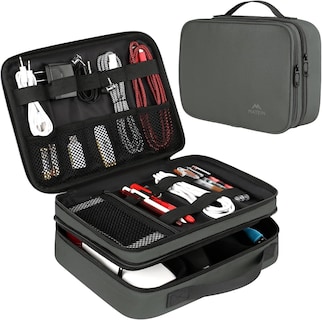 Foto 1 | Foto 1 | Organizador De Viaje Para Electrónica Matein, Bolsa De Almacenamiento De Cables, Gris - Venta Internacional.