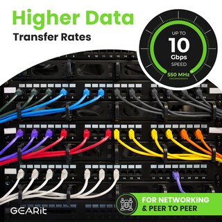 Foto 6 | Foto 6 | Cable Ethernet Gearit Cat 6, Paquete De 10 Unidades, 30 Cm, 10 Gbps, Rj45, Negro - Venta Internacional.