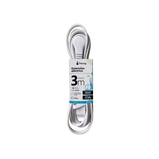 Foto 1 | Foto 1 | Extension Electrica Nextep Para Casa/oficina 16awg 3m Clavija Plana Blanca